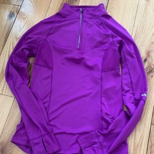 Purple athletic shirt